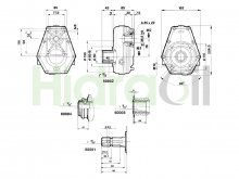 Thumbnail of 60004-5 Hidraoil speed gearbox female shaft quick connection 1:3.5 for hydraulic pump Group 2