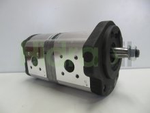 Imagem 0510665093 Bomba de engrenagem hidráulica dupla Bosch Rexroth 16+11 cc/rev com eixo cônico 1:5