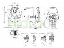 Thumbnail of 71004-5 Hidraoil speed gearbox female shaft quick connection 1:3.5 for hydraulic pump Group 2 and 3