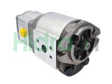 Thumbnail of 550/1/37254 Dynamatic pompe hydraulique double à engrenage 22.4+12.8 cm3 arbre cannelé