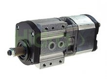 Image 0510665389 Bosch Rexroth hydraulic double gear pump 19+11 cm3 tapered shaft 1:5