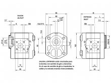 Thumbnail of ALP2BK7-S-40 Marzocchi hydraulic gear pump 28.2 cm3 tang shaft 8 mm