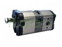 Imagem 0510465362 Bomba de engrenagem hidráulica dupla Bosch Rexroth 8+14 cc/rev com eixo cônico