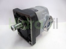 Image KM30.27R0-83E3-LEB/ED-N Casappa hydraulic gear motor 27 cm3 1:8 tapered shaft and rear drain