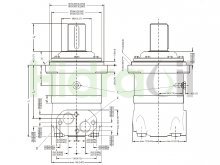 Thumbnail of 151B3100 Motore idraulico orbitale OMV 315 Sauer Danfoss 315 cc/giro con albero cilindrico