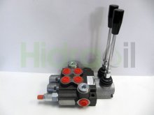 Image DM38/2 Hidraoil monoblock directional control valve 2 lever G3/8 Double acting Spring return