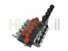 Image DM38/5 Hidraoil monoblock directional control valve 5 lever G3/8 Double acting Spring return
