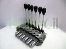 Image DM38/6 Hidraoil monoblock directional control valve 6 lever G3/8 Double acting Spring return