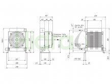 Thumbnail of BC 210 230 Sesino heat exchanger radiator air-oil with 230VAC 1ph 70W motor hydraulic cooling unit