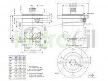 Thumbnail of 151B3040 OMTS 400 Sauer Danfoss motor hidráulico orbital 400 cc/rev com eixo cardan
