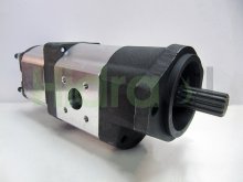 Image 0510767032 Bosch Rexroth double hydraulic gear pump 28+16 cm3 with splined shaft 13 teeth