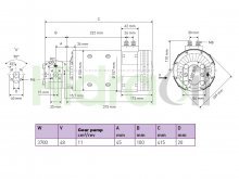 Thumbnail of 102372 Hidraoil Motor-Hydraulikpumpe 48 V DC 3.7 kW mit Zahnradpumpe mit 11 cm3mdrehung