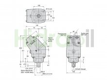 Thumbnail of F1-012-LB 3782211 Pompa idraulica a pistone Parker a gomito 12 cc/giro con albero scanalato 8 denti BSP sinistra per camion