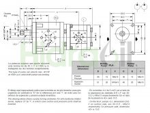 Thumbnail of 1PLD66-16DE10B Roquet pompe hydraulique double à engrenage 44+10.6 cm3 arbre conique flasque ports rotation droite