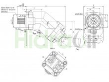 Thumbnail of XPi80 0523640 Pompa idraulica Hydro Leduc a pistone a gomito 80 cc/giro con albero scanalato 8 denti