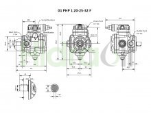 Thumbnail of 01-PHP1-25-F-H-R-M Berarma hydraulic variable vane pump 25 cm3 with single stage pressure compensator 250 bar