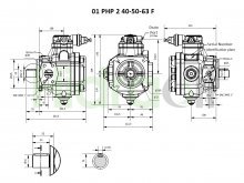 Thumbnail of 01-PHP2-63-F-H-R-M Berarma hydraulic variable vane pump 63 cm3 with single stage pressure compensator 250 bar