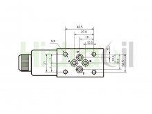 Thumbnail of WEVNG6-51A-220VAC Hidraoil directional control valve parallel-crossed 4/2 NG6 220V AC