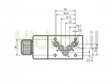 Thumbnail of WEVNG10-51B-220VAC Hidraoil directional control valve crossed-parallel 4/2 NG10 220V AC