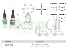 Thumbnail of WMAN4P-4ENC Hidraoil électrique switch manipulateur avec 4 positions avec detent
