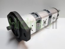 Image 0510665127 Bosch Rexroth hydraulic triple gear pump with splined shaft