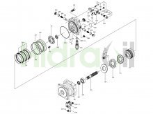 Thumbnail of Vista esplosa M5X Ricambi pistoni assiali motore idraulico Kawasaki KPM per riparazione