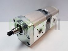 Image 0510665381 Bosch Rexroth hydraulic double gear pump 16+14 cm3 tapered shaft