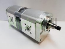 Image 0510665341 Bosch Rexroth hydraulic double gear pump 16+14 cm3 tapered shaft