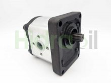 Thumbnail of 0510525034 Pompa idraulica ad ingranaggi Bosch Rexroth 14 cc/giro con albero scanalato 9 denti