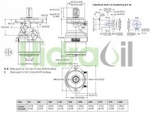 Thumbnail of 11185548 OMR X 125 Danfoss Motor hidráulico orbital White 125 cc/rev com eixo cilíndrico de 25.4 mm