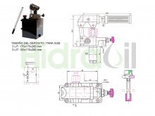 Thumbnail of HHBMSE25-5L Hidraoil hydraulic hand pump 25 cm3 single acting 5 liters tank