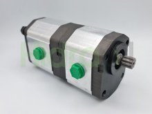 Thumbnail of 1LM9-22IT55R Roquet pompe hydraulique double à engrenage 6+14.6 cm3 arbre cannelé z9