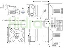 Imagem 151Z3025 TMT 630 motor hidráulico orbital Danfoss 630 cc/rev com eixo estriado